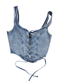 Crop top jeans lacé H&M XS
